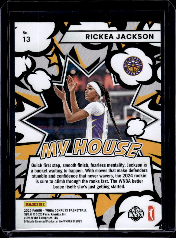 2025 Donruss WNBA #13 Rickea Jackson My House