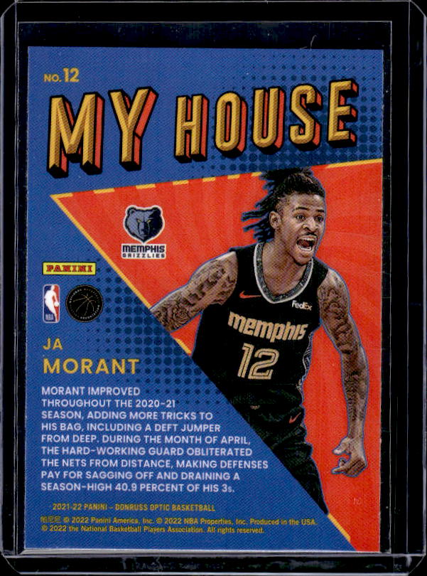 2021-22 Donruss Optic #12 Ja Morant My House