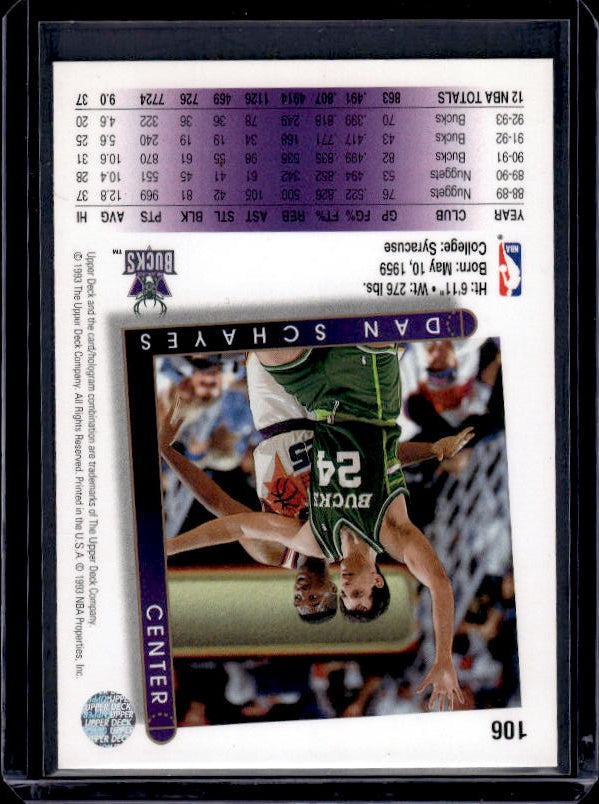 1993-94 Upper Deck #106 Dan Schayes