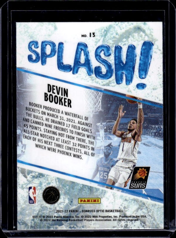 2021-22 Donruss Optic #13 Devin Booker Splash!