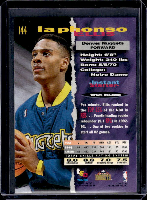 1993-94 Stadium Club #144 LaPhonso Ellis