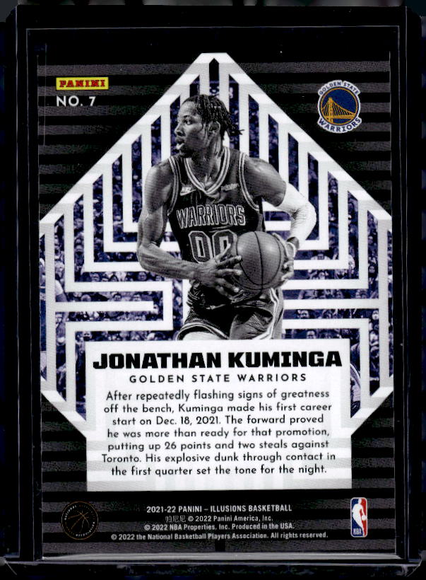 2021-22 Panini Illusions #7 Jonathan Kuminga Instant Impact