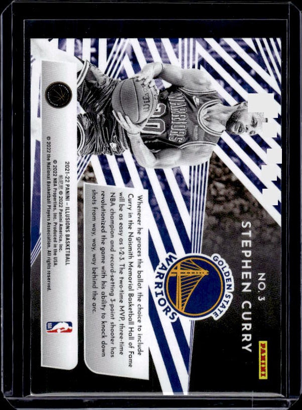 2021-22 Panini Illusions #3 Stephen Curry Chasing the Hall