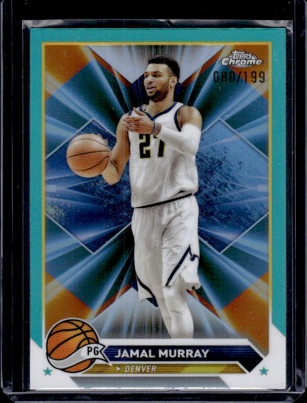 2023-24 Topps Chrome #128 Jamal Murray Aqua Refractors #/199