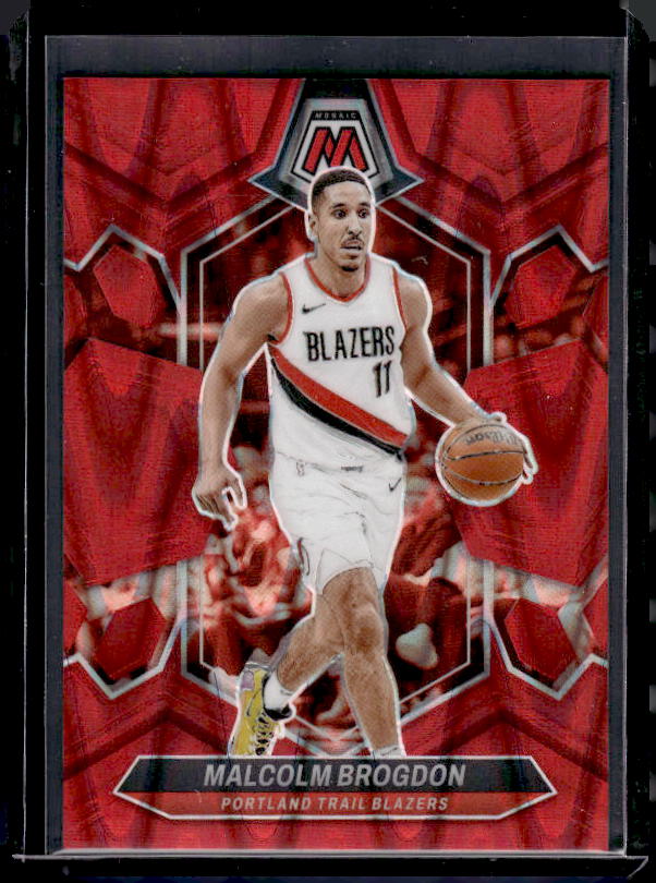 2023-24 Panini Mosaic #190 Malcolm Brogdon Red Seismic #/299