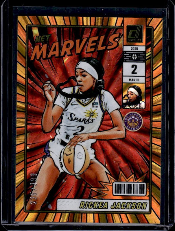 2025 Donruss WNBA #6 Rickea Jackson Net Marvels Orange Laser #/399