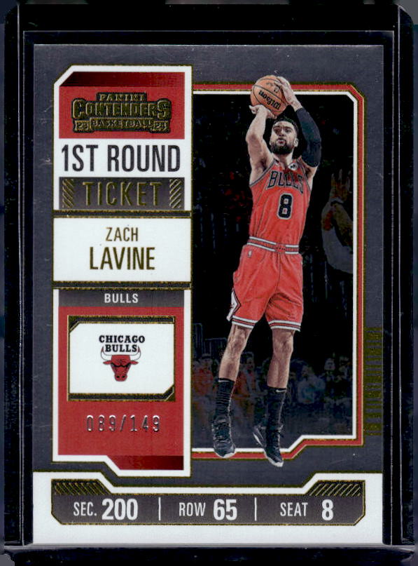 2023-24 Panini Contenders #41 Zach LaVine First Round Ticket #/149