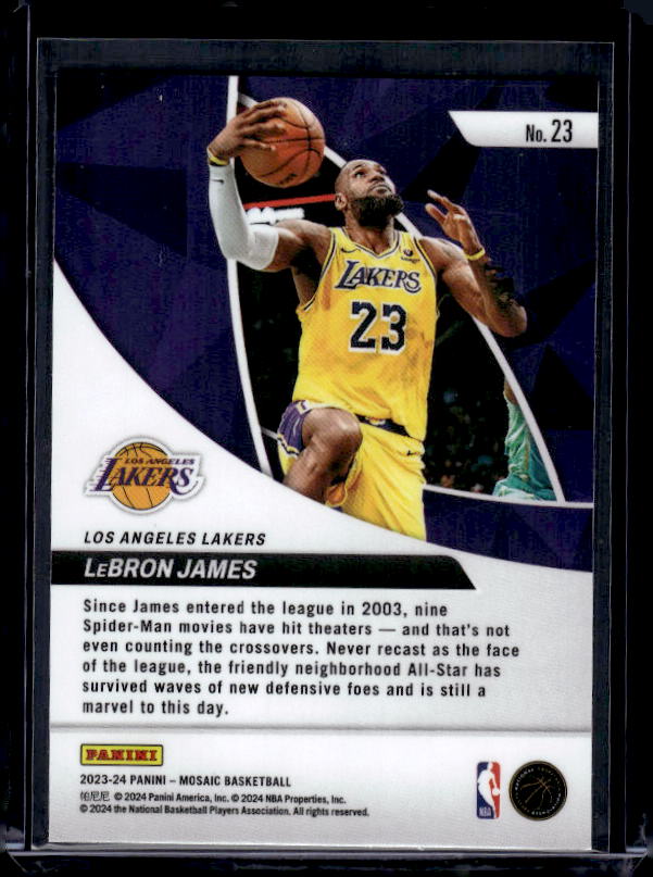2023-24 Panini Mosaic #23 LeBron James Elevate