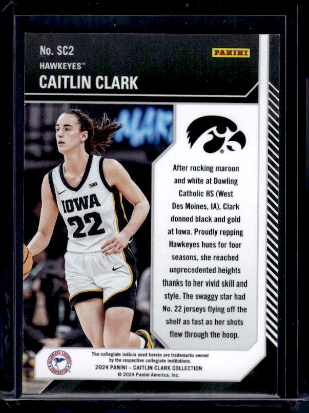 2024 Panini Caitlin Clark Collection #SC2 Caitlin Clark School Colors