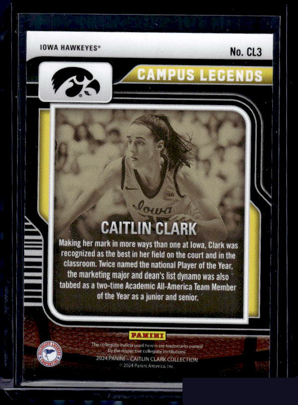 2024 Panini Caitlin Clark Collection #CL3 Caitlin Clark Campus Legends