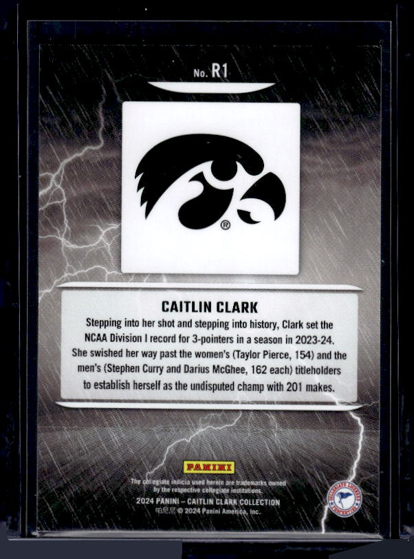2024 Panini Caitlin Clark Collection #R1 Caitlin Clark Raining 3s