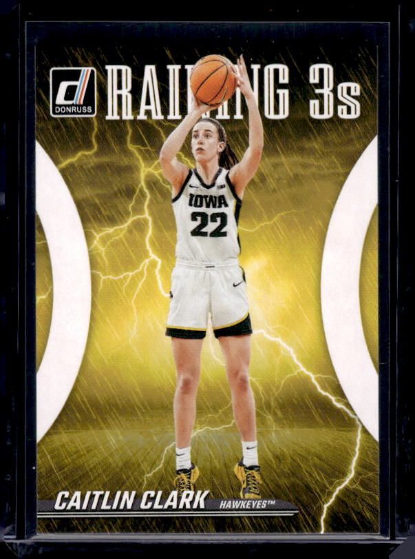 2024 Panini Caitlin Clark Collection #R1 Caitlin Clark Raining 3s
