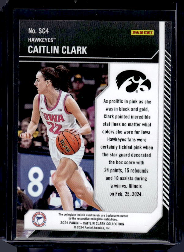 2024 Panini Caitlin Clark Collection #SC4 Caitlin Clark School Colors
