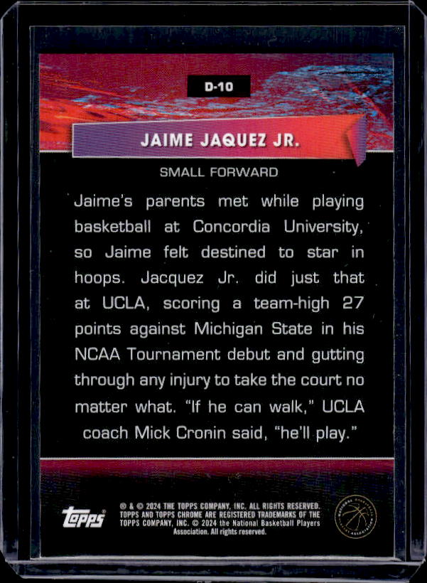 2023-24 Topps Chrome #D-10 Jaime Jaquez Jr. Destiny