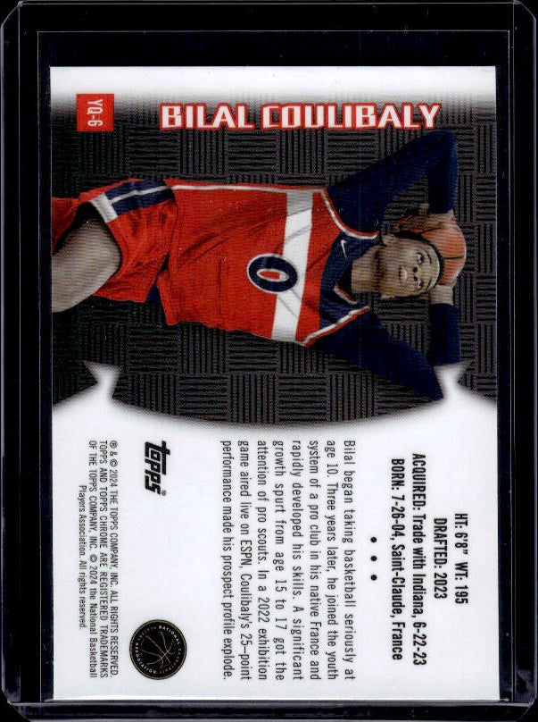2023-24 Topps Chrome #YQ-6 Bilal Coulibaly Youthquake