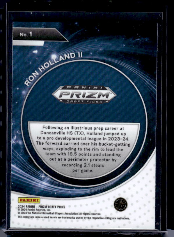 2024 Panini Prizm Draft Picks #1 Ron Holland II Student Orientation