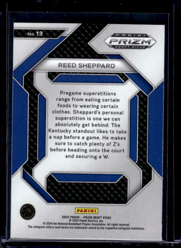 2024 Panini Prizm Draft Picks #13 Reed Sheppard New Recruits