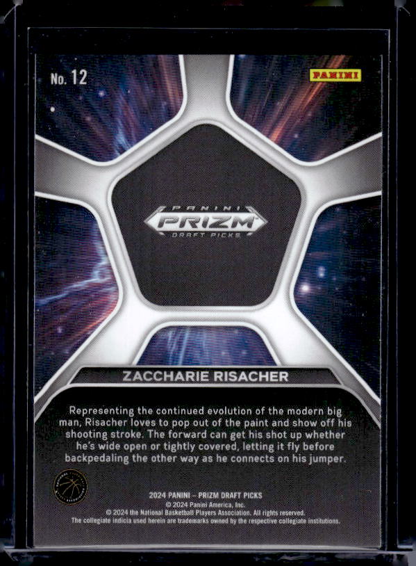 2024 Panini Prizm Draft Picks #12 Zaccharie Risacher Deep Space