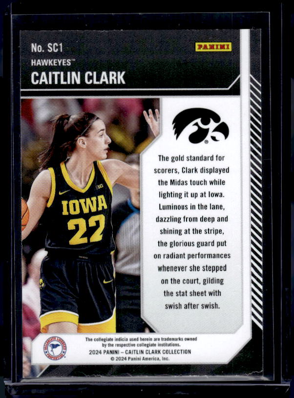 2024 Panini Caitlin Clark Collection #SC1 Caitlin Clark School Colors