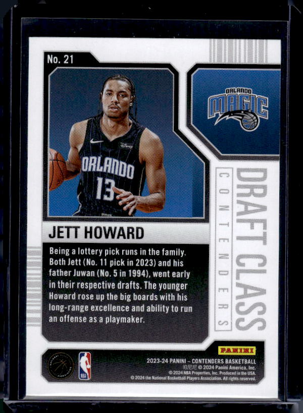 2023-24 Panini Contenders #21 Jett Howard 2023 Draft Class Contenders