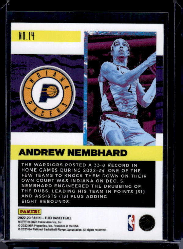 2022-23 Panini Flux #14 Andrew Nembhard Freshman Year
