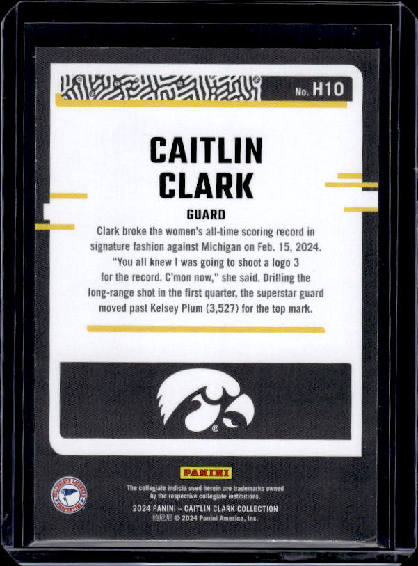 2024 Panini Caitlin Clark Collection #H10 Caitlin Clark Highlights