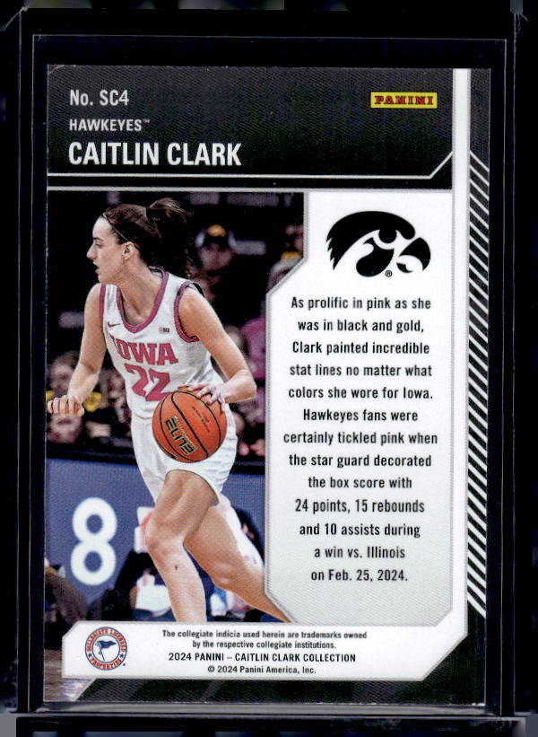 2024 Panini Caitlin Clark Collection #SC4 Caitlin Clark School Colors