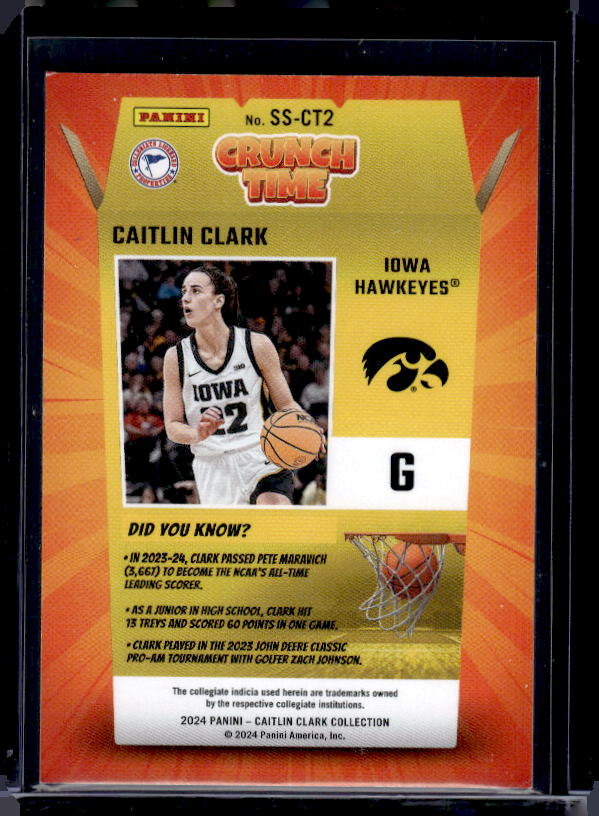 2024 Panini Caitlin Clark Collection #SS-CT2 Caitlin Clark Crunch Time