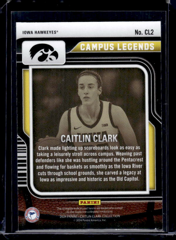 2024 Panini Caitlin Clark Collection #CL2 Caitlin Clark Campus Legends