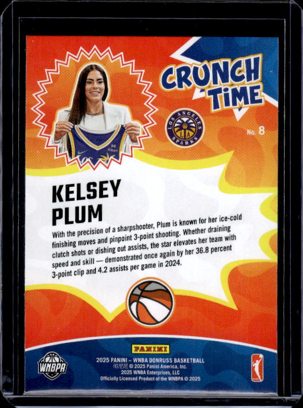 2025 Donruss WNBA #8 Kelsey Plum Crunch Time