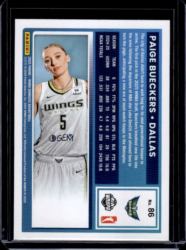 2025 Donruss WNBA #86 Paige Bueckers