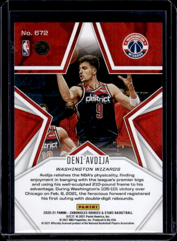 2020-21 Panini Chronicles #672 Deni Avdija