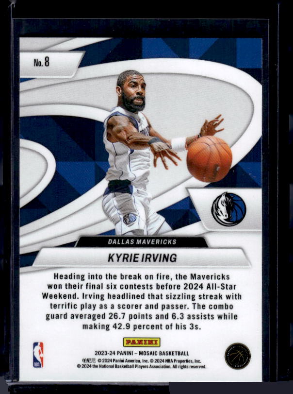 2023-24 Panini Mosaic #8 Kyrie Irving Give and Go
