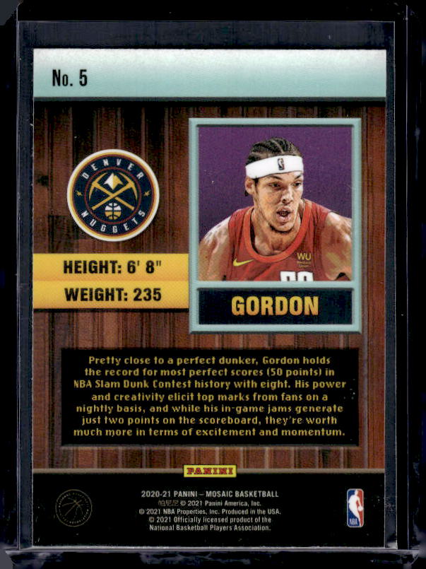 2020-21 Panini Mosaic #5 Aaron Gordon Jam Masters