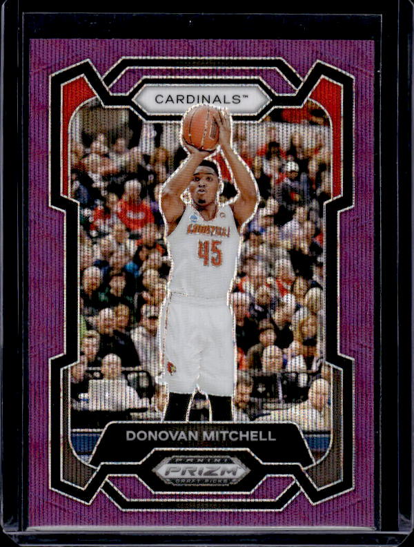2024 Panini Prizm Draft Picks #75 Donovan Mitchell Prizms Purple Pulsar #/55