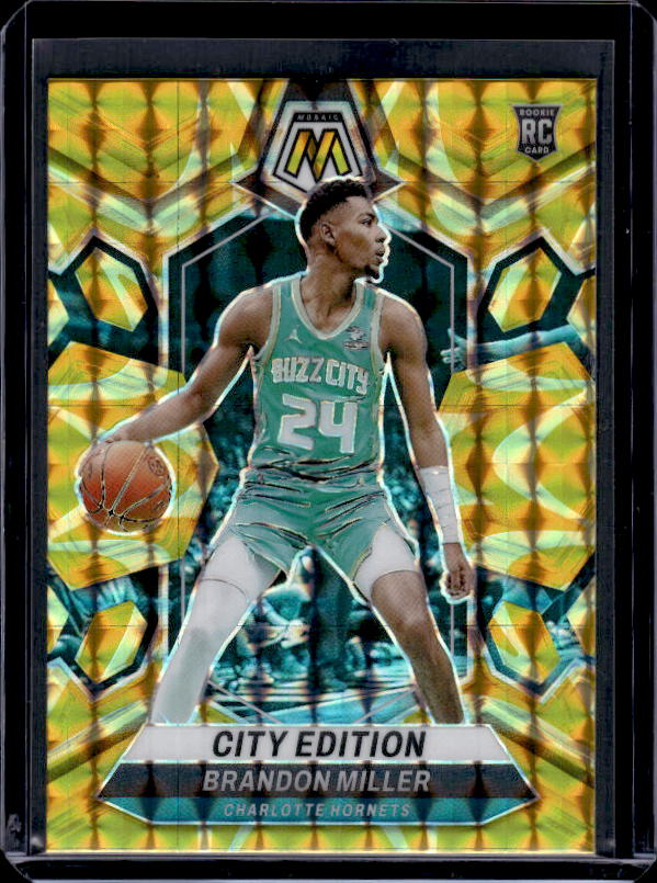 2023-24 Panini Mosaic #277 Brandon Miller Reactive Yellow