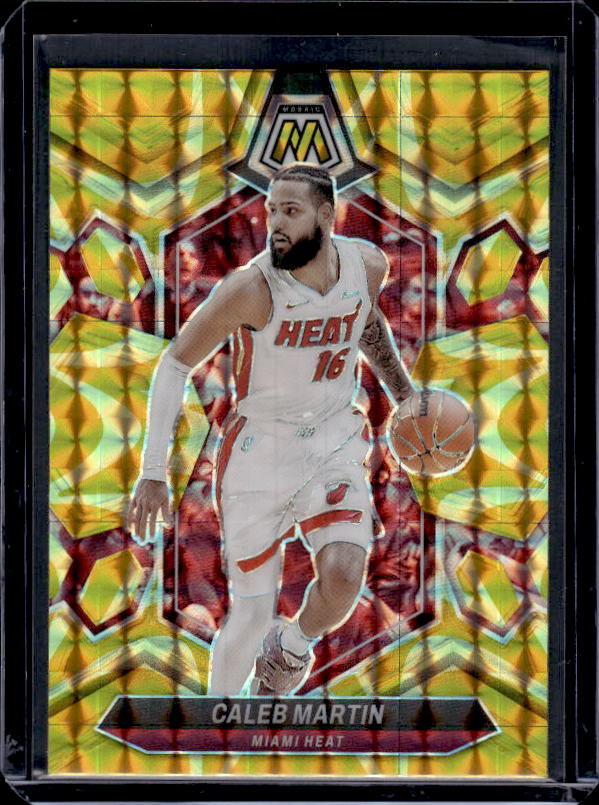 2023-24 Panini Mosaic #95 Caleb Martin Reactive Yellow