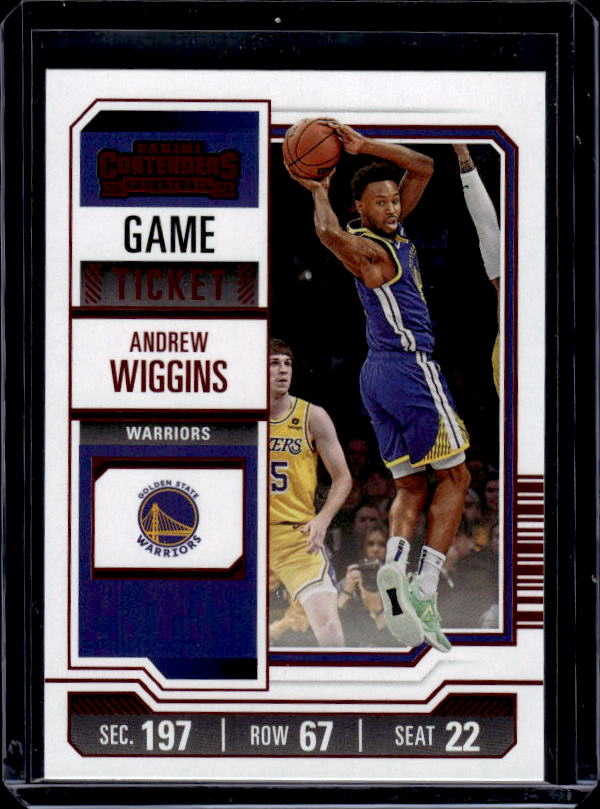 2023-24 Panini Contenders #65 Andrew Wiggins Game Ticket Red