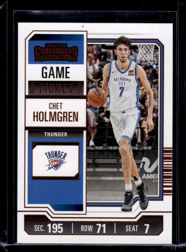 2023-24 Panini Contenders #33 Chet Holmgren Game Ticket Bronze