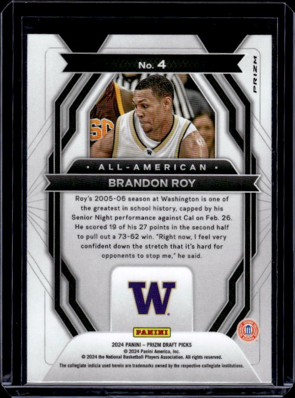 2024 Panini Prizm Draft Picks #4 Brandon Roy All-American Prizms Green