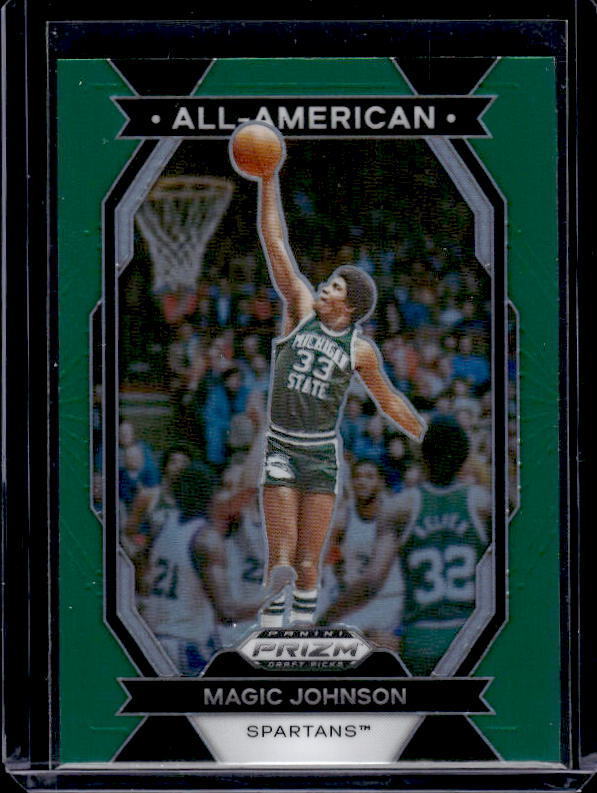 2024 Panini Prizm Draft Picks #28 Magic Johnson All-American Prizms Green