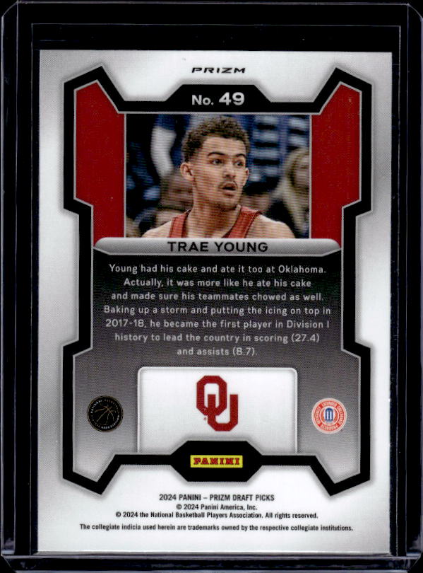 2024 Panini Prizm Draft Picks #49 Trae Young Prizms Green