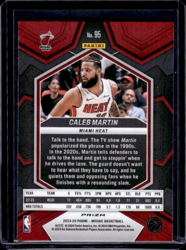 2023-24 Panini Mosaic #95 Caleb Martin Mosaic