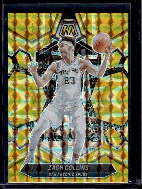 2023-24 Panini Mosaic #97 Zach Collins Reactive Yellow