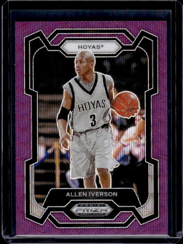 2024 Panini Prizm Draft Picks #33 Allen Iverson Prizms Purple Wave