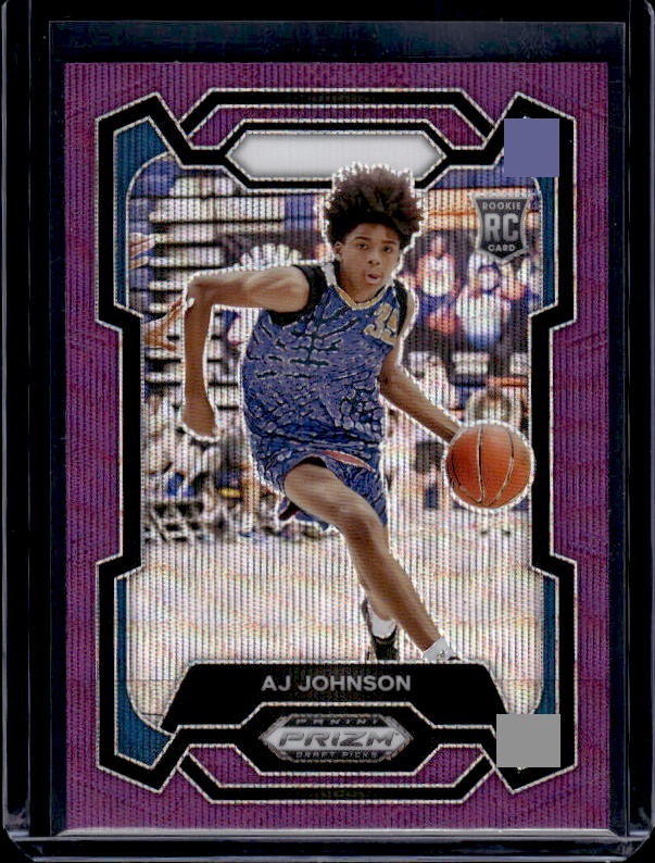 2024 Panini Prizm Draft Picks #90 AJ Johnson Prizms Purple Wave