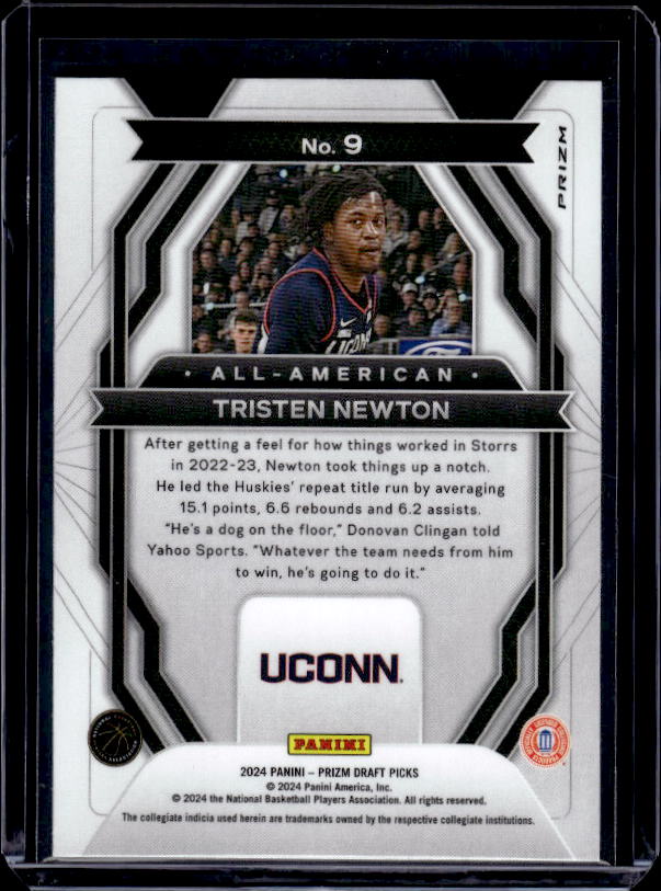 2024 Panini Prizm Draft Picks #9 Tristen Newton All-American Prizms Purple Wave
