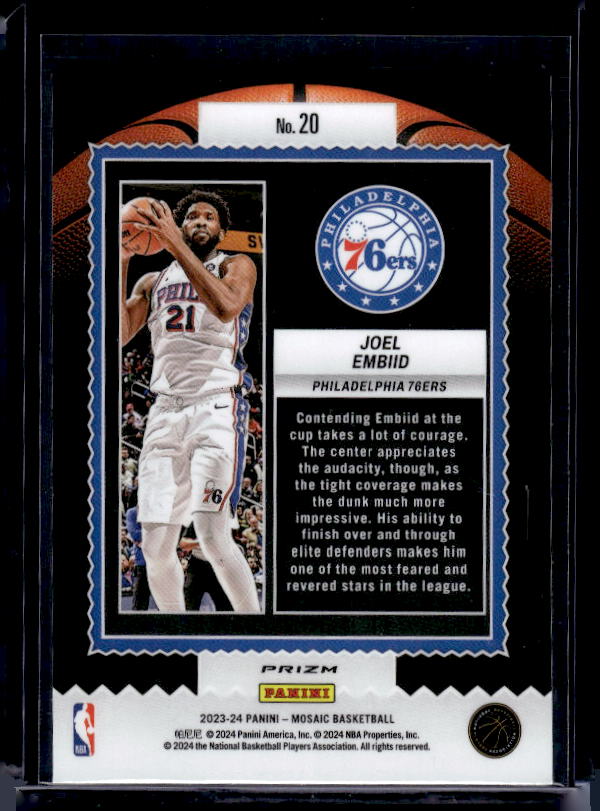2023-24 Panini Mosaic #20 Joel Embiid Jam Masters Mosaic