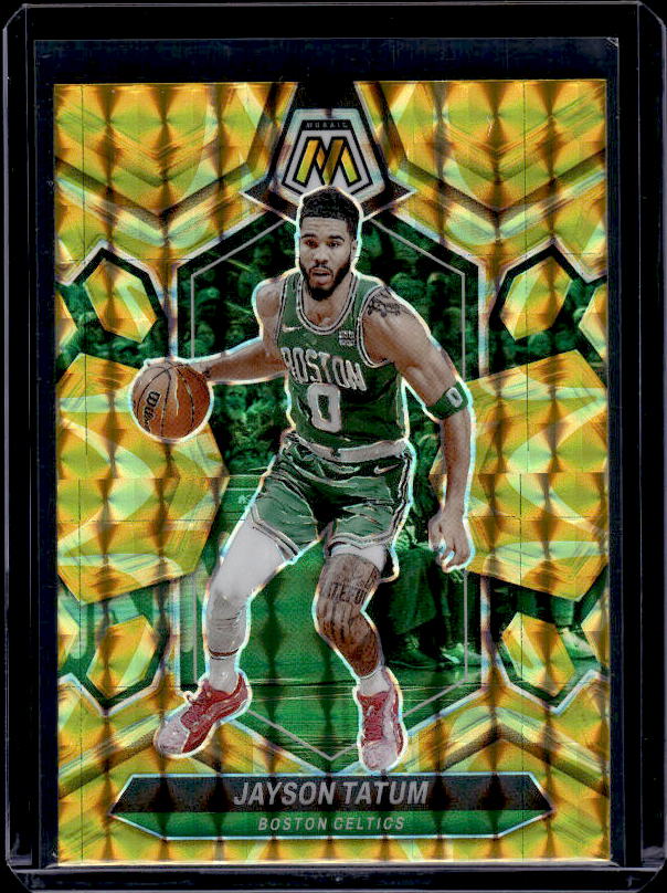 2023-24 Panini Mosaic #147 Jayson Tatum Reactive Yellow