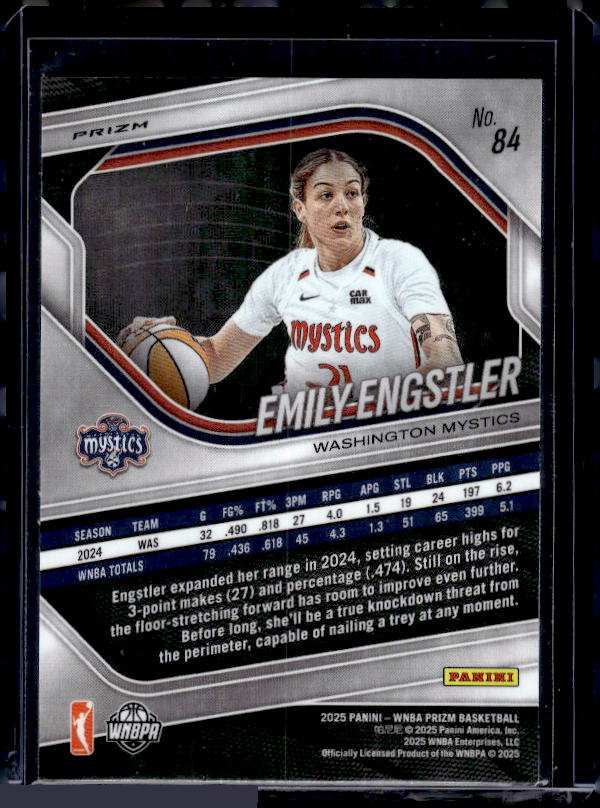 2025 Panini Prizm WNBA #84 Emily Engstler Ice Prizms